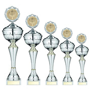 Silver/Gold Snakeskin Trophy Cup With Lid With Plate (2in Centre) by Legacy Outfitters