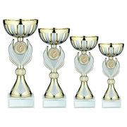 Gold/Matt Silver Trophy Cup With Plate (2in Centre) by Legacy Outfitters