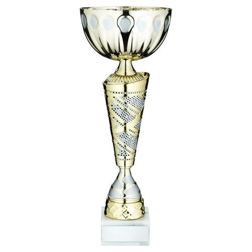 Gold/Matt Silv Trophy Cup With Plate - 254mm by Legacy Outfitters