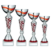 Silver/Red Trophy Cup With Plate by Legacy Outfitters