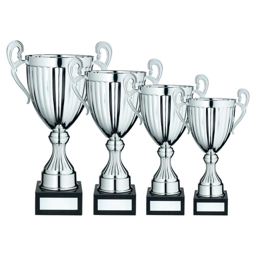 Silver Conical Trophy Cup With Handles And Plate by Legacy Outfitters