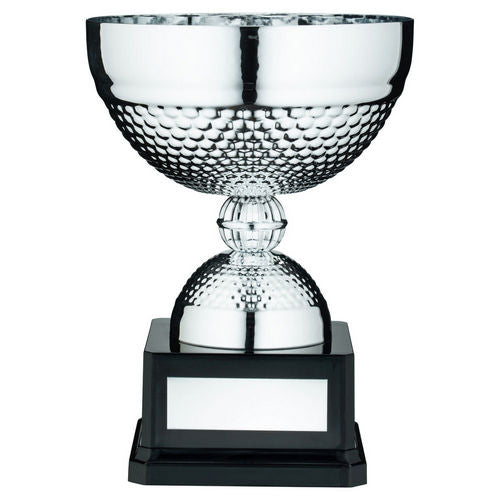 Silver Dimple Bowl Trophy With Plate - 203mm by Legacy Outfitters