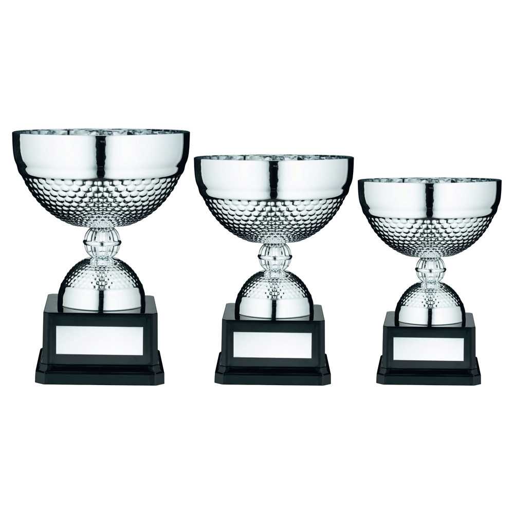 Silver Dimple Bowl Trophy With Plate by Legacy Outfitters