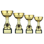 Gold Mini Assembled Trophy Cup With Plate (1in Centre) by Legacy Outfitters