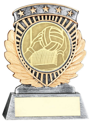Pew/Gold 5 Star Holder With Gaelic Football Insert & Plate - 95mm by Legacy Outfitters