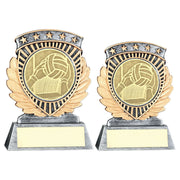 Pew/Gold 5 Star Holder With Gaelic Football Insert & Plate by Legacy Outfitters