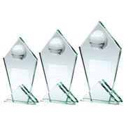 Jade Glass Pointed Plaque With Half Gaelic Football And Plate by Legacy Outfitters
