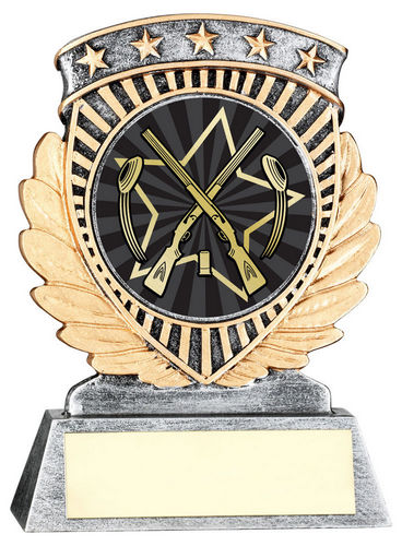 Pew/Gold 5 Star Holder With Vinyl Shooting Insert & Plate - 95mm by Legacy Outfitters