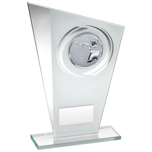 White/Silver Printed Glass Plaque With Shooting Insert And Plate - 203mm by Legacy Outfitters