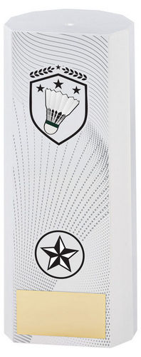 White Plastic Filled Column Badminton (1in Cen) - 152mm by Legacy Outfitters