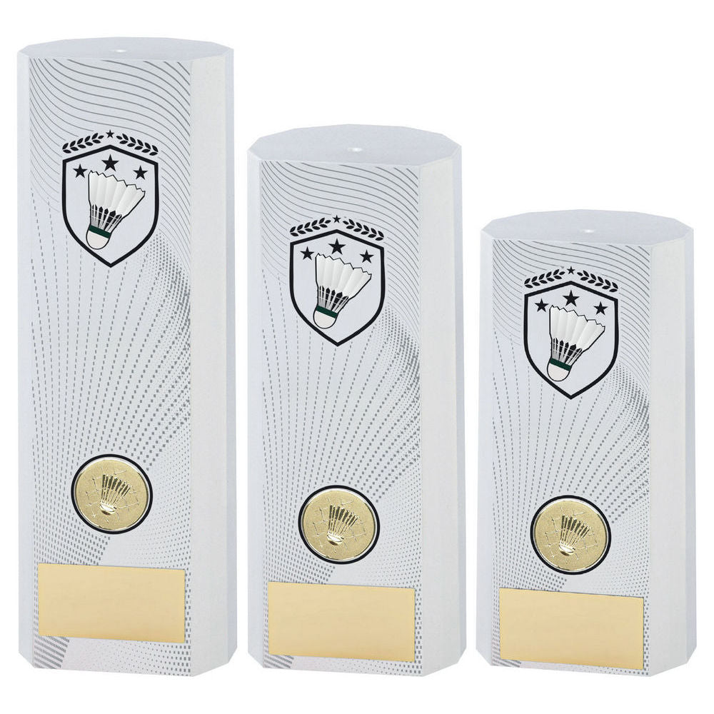 White Plastic Filled Column Badminton (1in Cen) by Legacy Outfitters