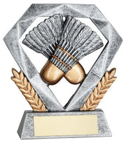 PEW/GOLD BADMINTON MINI DIAMOND WITH PLATE - 4in