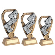 Brz/Pew/Gold Dominoes On Diamond With Plate (1in Centre) by Legacy Outfitters