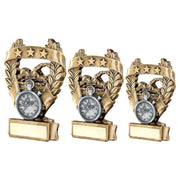 Brz/Pew/Gold Swimming 3 Star Wreath Award With Plate by Legacy Outfitters