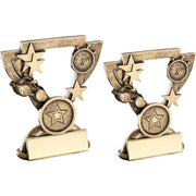 Brz/Gold Swimming Mini Cup With Plate (1in Centre) by Legacy Outfitters