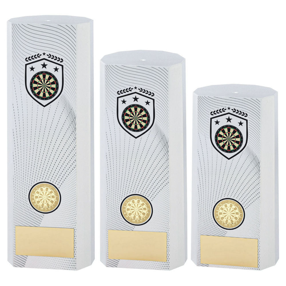 White Plastic Filled Column Darts (1in Cen) by Legacy Outfitters