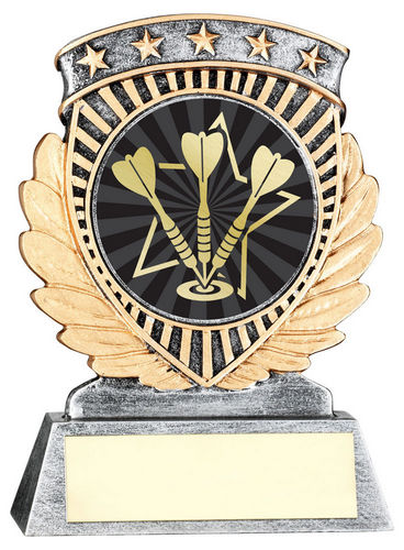 Pew/Gold 5 Star Holder With Vinyl Darts Insert & Plate - 95mm by Legacy Outfitters
