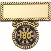 DARTS 180 PLASTIC BAR AND BADGE WITH PLATE - 2in