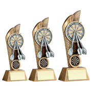 Brz/Pew/Gold Darts And Board On Mesh Backdrop With Plate (1in Centre) by Legacy Outfitters