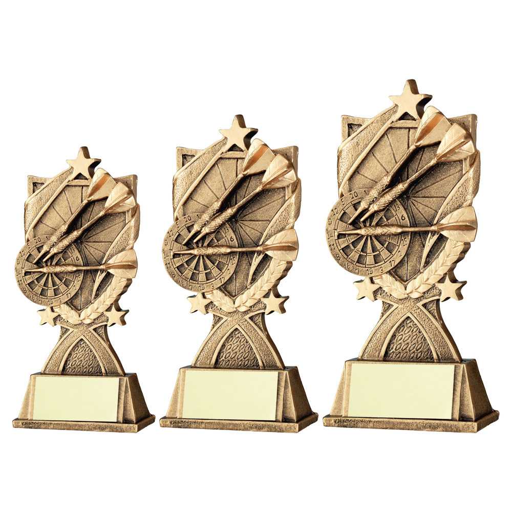 Brz/Gold Darts 3 Star Wreath Series With Plate by Legacy Outfitters