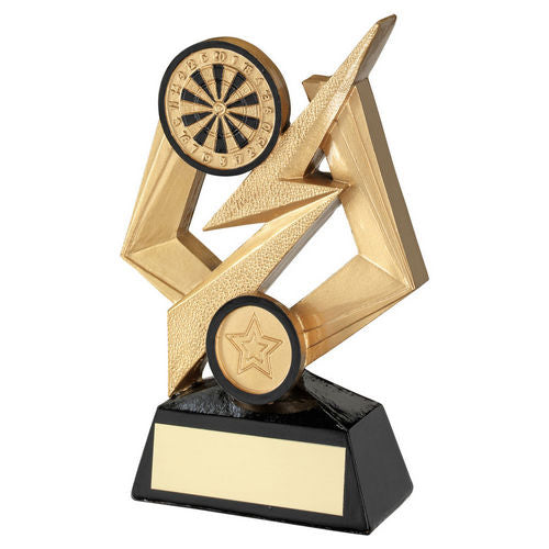 Gold/Black Dartboard On Bolt Pentagon With Plate (1in Centre) - 102mm by Legacy Outfitters