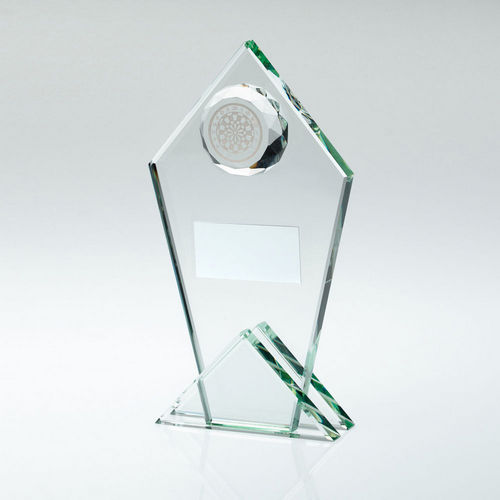 Jade Glass Pointed Plaque With Dartboard And Plate - 146mm by Legacy Outfitters