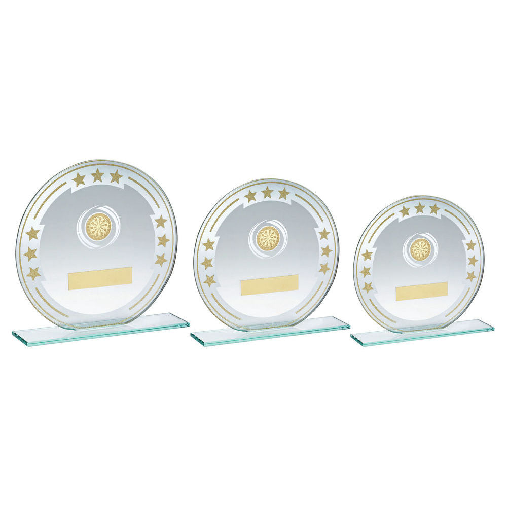 Jade/Silver/Gold Round Glass With Darts Insert And Plate by Legacy Outfitters