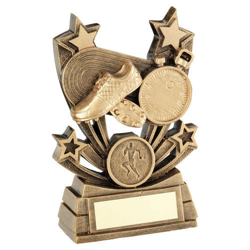 Brz/Gold Shooting Star Series Athletics With Plate (1in Centre) - 102mm by Legacy Outfitters