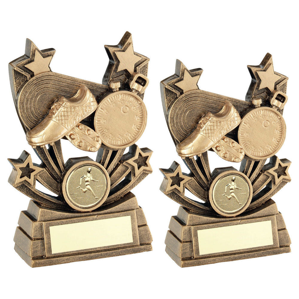 Brz/Gold Shooting Star Series Athletics With Plate (1in Centre) by Legacy Outfitters