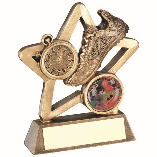 Brz/Gold Athletics Mini Star With Plate (1in Centre) - 95mm by Legacy Outfitters