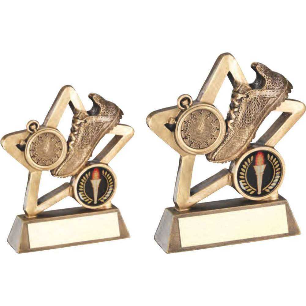 Brz/Gold Athletics Mini Star With Plate (1in Centre) by Legacy Outfitters