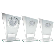 White/Silver Printed Glass Plaque With Multi Athletics Insert And Plate by Legacy Outfitters
