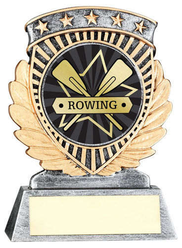 Pew/Gold 5 Star Holder With Vinyl Rowing Insert & Plate - 95mm by Legacy Outfitters