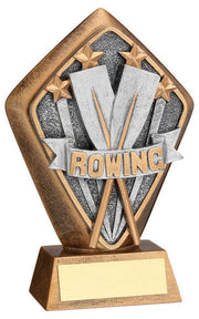 BRZ/GOLD DIAMOND HOLDER WITH ROWING DISC WITH PLATE - 5.25in