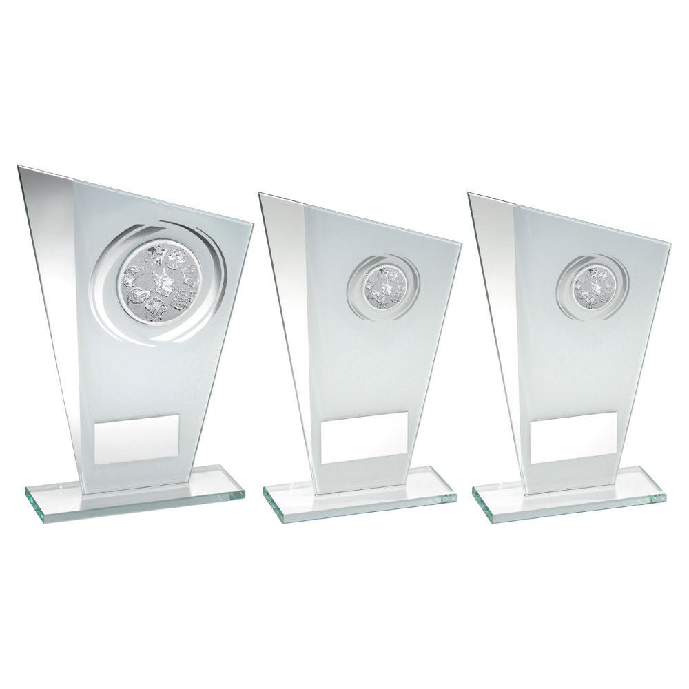 White/Silver Printed Glass Plaque With Dog Insert With Plate by Legacy Outfitters