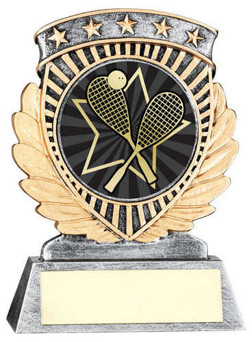 Pew/Gold 5 Star Holder With Vinyl Squash Insert & Plate - 95mm by Legacy Outfitters