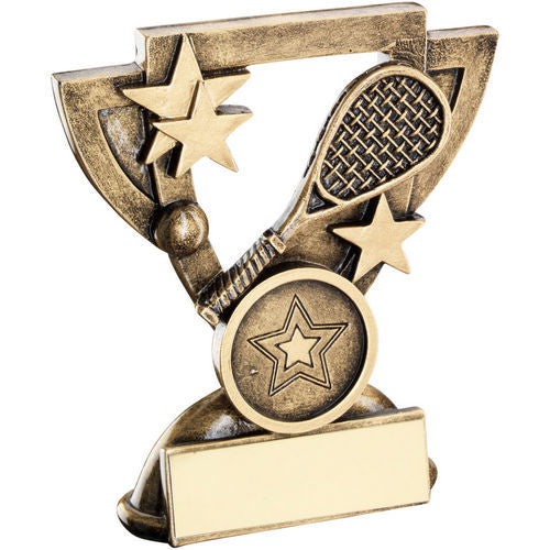 Brz/Gold Squash Mini Cup With Plate (1in Centre) - 95mm by Legacy Outfitters