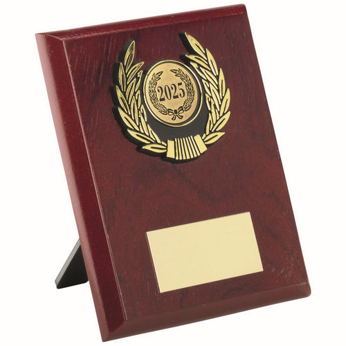 Rosewood Plaque And Gold Trim Assembled Trophy (1in Centre) - 102mm by Legacy Outfitters