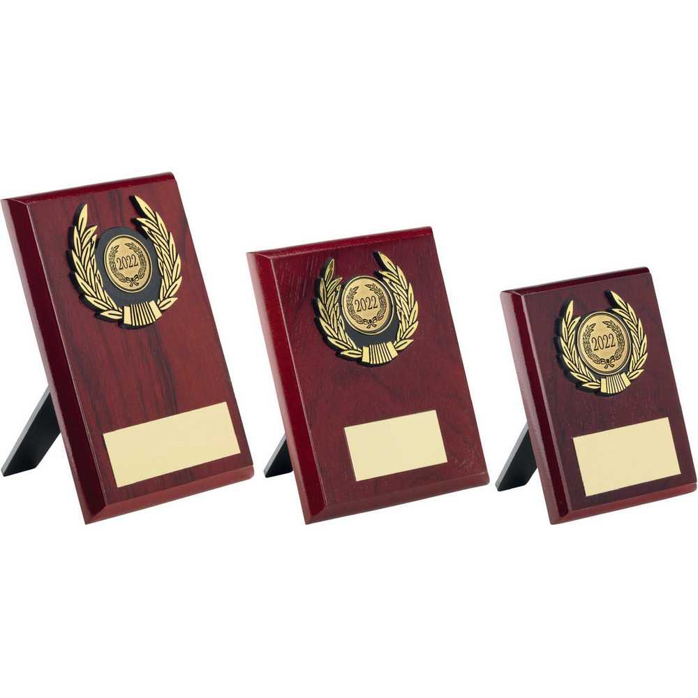 Rosewood Plaque And Gold Trim Assembled Trophy (1in Centre) by Legacy Outfitters