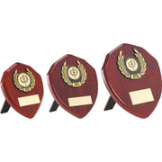 Rosewood Shield And Gold Trim Assembled Trophy (1in Centre) by Legacy Outfitters
