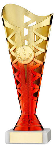 Gold/Red Plastic Titan Cup Assembled On Marble (1in Cen) - 222mm by Legacy Outfitters