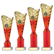 Gold/Red Plastic Titan Cup Assembled On Marble (1in Cen) by Legacy Outfitters