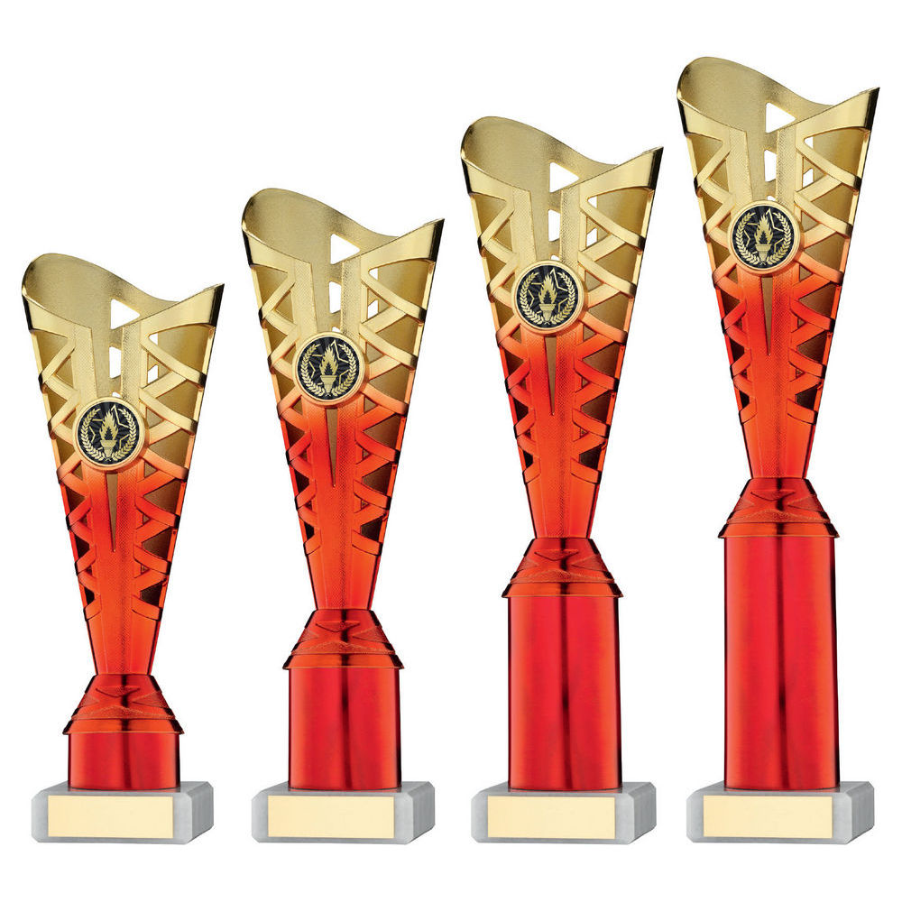 Gold/Red Plastic Titan Cup Assembled On Marble (1in Cen) by Legacy Outfitters