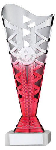 Silver/Pink Plastic Titan Cup Assembled On Marble (1in Cen) - 222mm by Legacy Outfitters