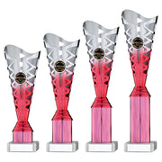Silver/Pink Plastic Titan Cup Assembled On Marble (1in Cen) by Legacy Outfitters