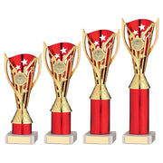 Gold/Red Plastic Flash Cup Assembled On Marble With Tube (1in Cen) by Legacy Outfitters