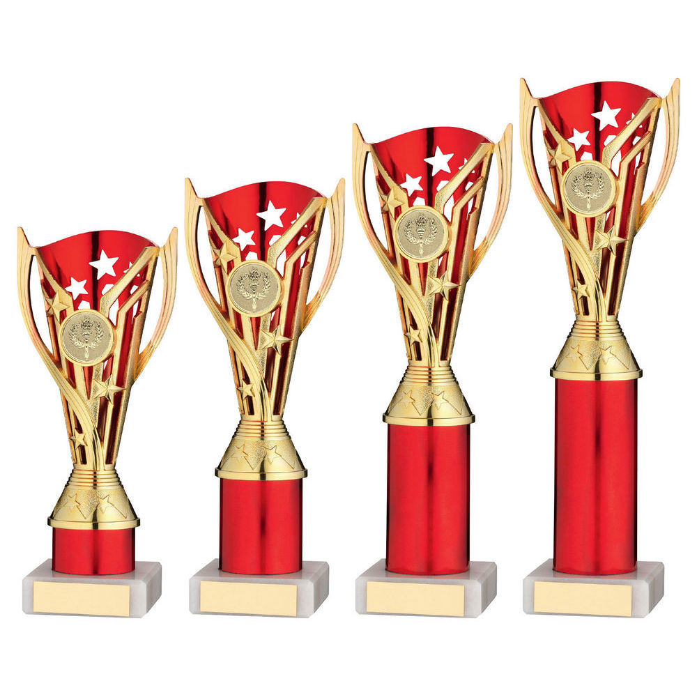 Gold/Red Plastic Flash Cup Assembled On Marble With Tube (1in Cen) by Legacy Outfitters