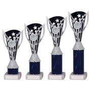 Black/Silver Plastic Flash Cup Assembled On Marble (1in Cen) by Legacy Outfitters