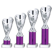 Silver/Purple Plastic Sabre Cup Assembled On Marble (1in Cen) by Legacy Outfitters