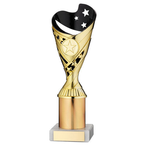 Gold/Black Plastic Sabre Cup Assembled On Marble With Tube (1in Cen) - 203mm by Legacy Outfitters